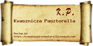 Kvasznicza Pasztorella névjegykártya